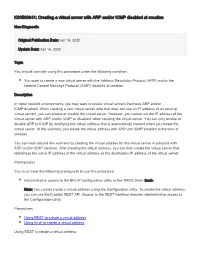 K30503041: Creating a Virtual Server with ARP And/Or ICMP Disabled at Creation