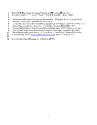 Snowmobile Impacts on Snowpack Physical and Mechanical Properties 2 Steven R