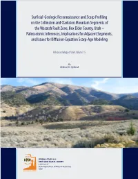 Surficial-Geologic Reconnaissance and Scarp Profiling on The