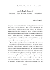 'Triptych', from Seamus Heaney's Field Work