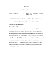 White Privilege in the Criminal Justice System: Examining The