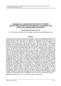 Maqâshid Al-Sharî'ah in the Study of Hadîth and Its Implication for The