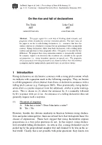 On the Rise and Fall of Declaratives 1 Introduction