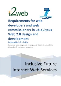 Requirements for Web Developers and Web Commissioners in Ubiquitous
