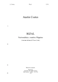 Austin Coates RIZAL