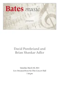 David Pontbriand and Brian Shankar Adler