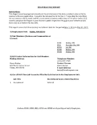 EEO PUBLIC FILE REPORT Instructions