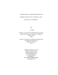 Estimations of Undisturbed Ground Temperatures Using Numerical and Analytical Modeling