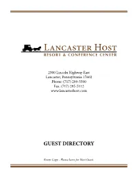 Guest Directory