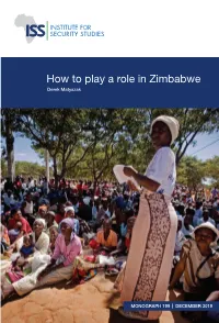 How to Play a Role in Zimbabwe Derek Matyszak