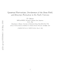 Quantum Fluctuations, Decoherence of the Mean Field, and Structure