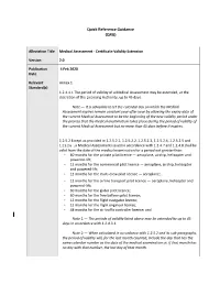 Quick Reference Guidance (QRG)