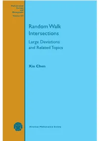 Random Walk Intersections Large Deviations and Related Topics