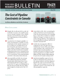 The Cost of Pipeline Constraints in Canada by Elmira Aliakbari and Ashley Stedman