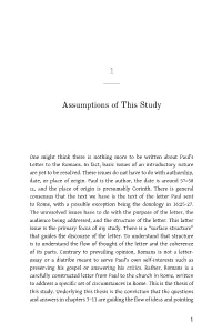 The Structure of Romans