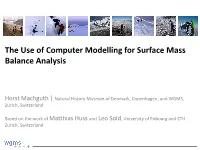 9 Use of Computer Models (Machguth)