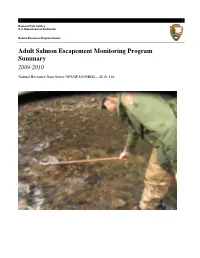 Adult Salmon Escapement Monitoring Program Summary 2009-2010