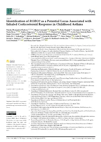 Identification of ROBO2 As a Potential Locus Associated with Inhaled