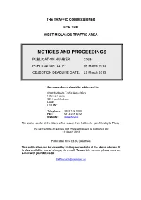 Notices and Proceedings