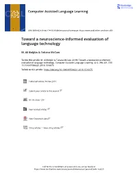 Toward a Neuroscience-Informed Evaluation of Language Technology