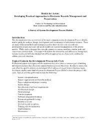 A Survey of System Development Process Models