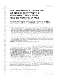 An Experimental Study of the Electrical Activity of the Bypassed Stomach in the Roux-En-Y Gastric Bypass