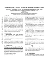 Bid Shading by Win-Rate Estimation and Surplus Maximization