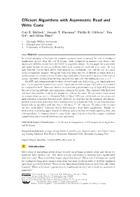 Efficient Algorithms with Asymmetric Read and Write Costs