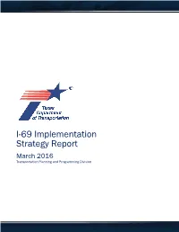 I-69 Implementation Strategy Report – March 2016 Ii