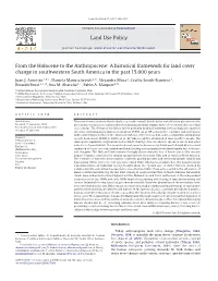 Land Use Policy from the Holocene to the Anthropocene