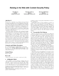 Reining in the Web with Content Security Policy