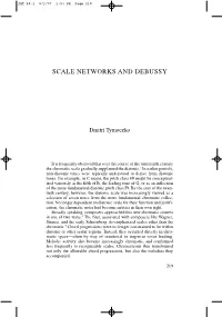 Scale Networks and Debussy