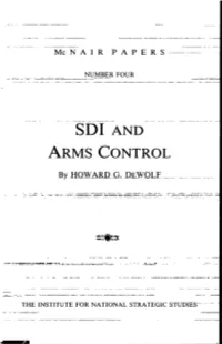 Sdi and Arms Control