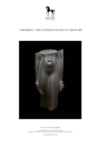 00795 an Egyptian Greywacke Statue Fragment of Takhibiat the Sistrum-Player of Amun-Re