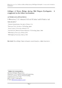 Collapse of Showa Bridge During 1964 Niigata Earthquake: a Reappraisal on the Failure Mechanisms”