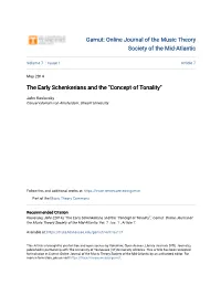 Concept of Tonality"