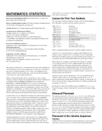 Mathematics-Statistics 1