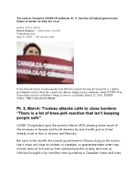 Trudeau Attacks Calls to Close Borders: “There Is a Lot of Knee-Jerk Reaction That Isn’T Keeping People Safe”