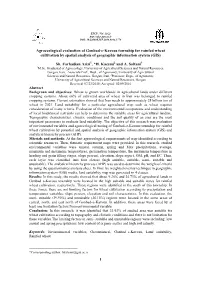 Agroecological Evaluation of Gonbad-E-Kavous Township for Rainfed Wheat Cultivation by Spatial Analysis of Geographic Information System (GIS)