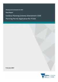 Cardinia Planning Scheme Amendment C209 Planning Permit Application No P1502 Front Page