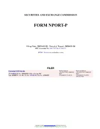 Cavanal Hill Funds Form NPORT-P Filed 2021-01-25