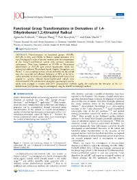 Functional Group Transformations in Derivatives Of
