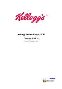 Kellogg Annual Report 2020