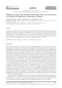 Phylogenetic Analysis of the Taeniothrips Genus-Group, with Revision of the Species of Ctenothrips and Vulgatothrips (Thysanoptera, Thripinae)