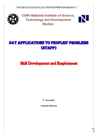 (Stapp) Skill Development and Employment