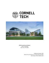 2020 Annual Security Report 2 West Loop Road New York, NY 10044