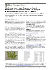 Associated Virus in Sorbus Spp. in England