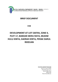 Brief Document Development at Lot 530704, Zone 9, Plot 17