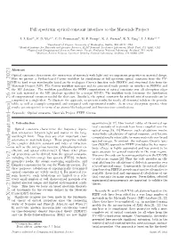 Full Spectrum Optical Constant Interface to the Materials Project