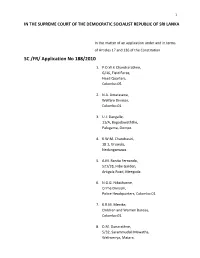 SC /FR/ Application No 188/2010 1